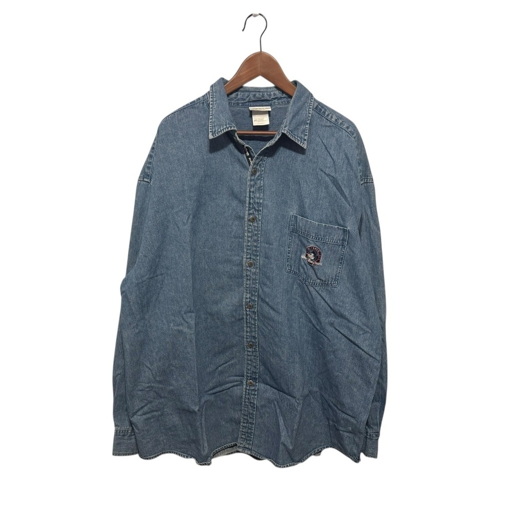 🐭 Vintage Walt Disney World Denim Shirt size XXL